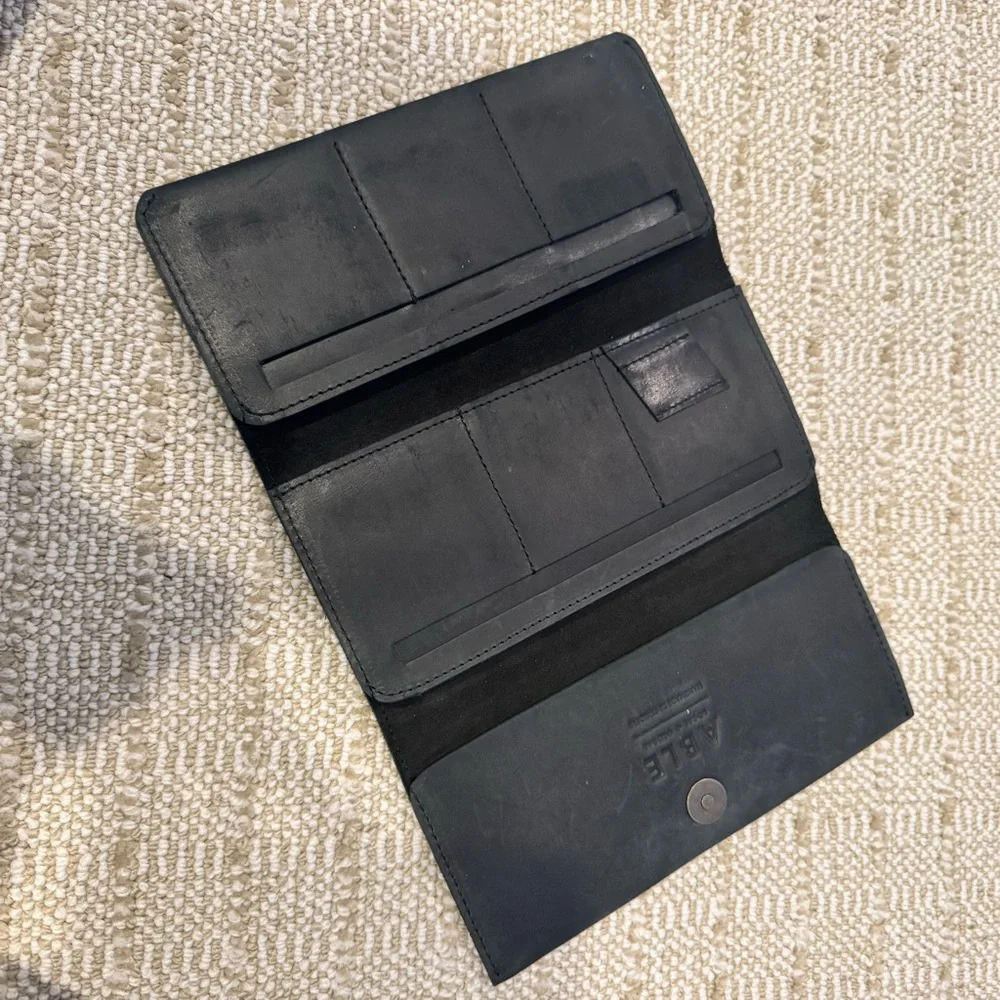 ABLE Black Leather Debre Wallet